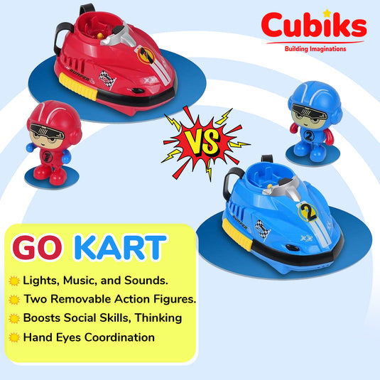 CUBIKS 2-Player Remote Control Car | USB Rechargeable | Perfect Gift for Kids