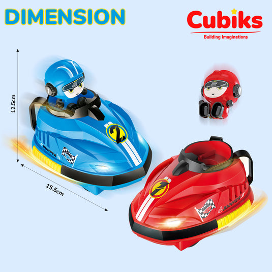 CUBIKS 2-Player Remote Control Car | USB Rechargeable | Perfect Gift for Kids