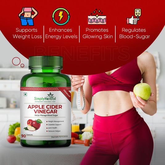 Simply Herbal Apple Cider Vinegar 500mg -90 Capsules