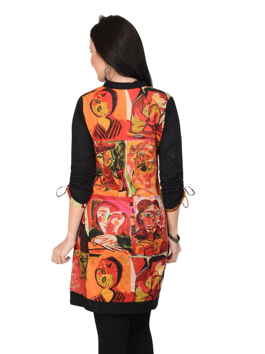 Casual 3/4 Sleeve Printed Kurti