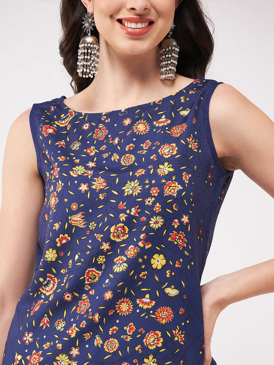 Mughal Printed Top With Skirt And Embroidered Shrug