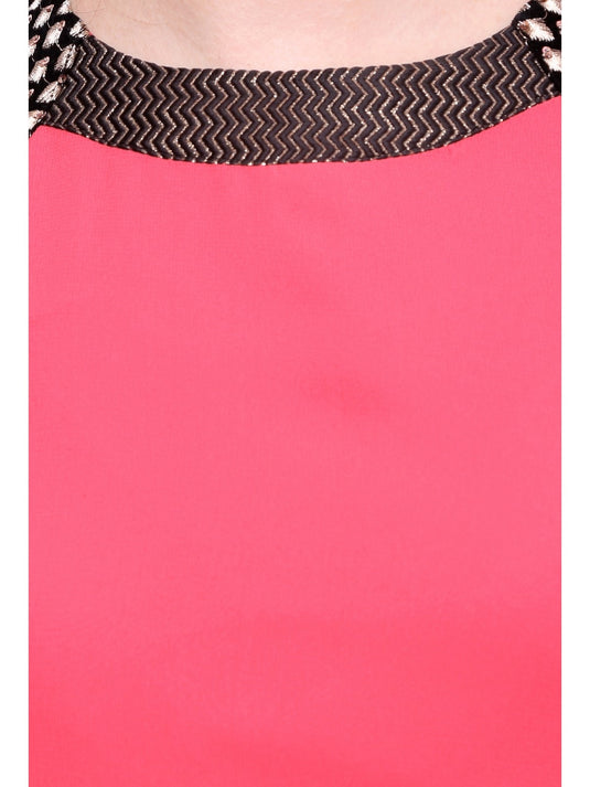 Pannkh Women's Shoulder Brocade Kurti