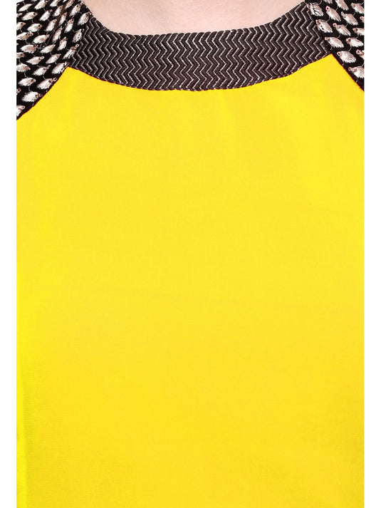 Pannkh Women's Shoulder Brocade Kurti