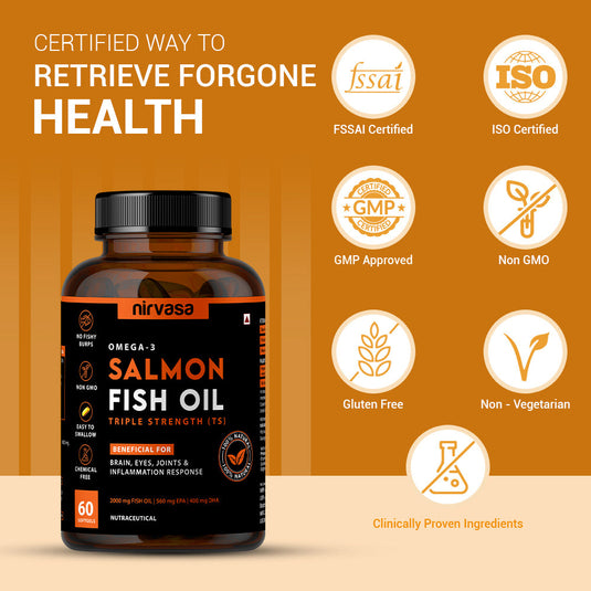 Nirvasa Salmon Fish Oil TS Softgels 60 Capsule