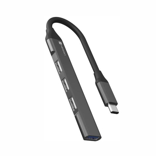 Portronics Mport 31C 4 Ports Type-C USB Hub. Black