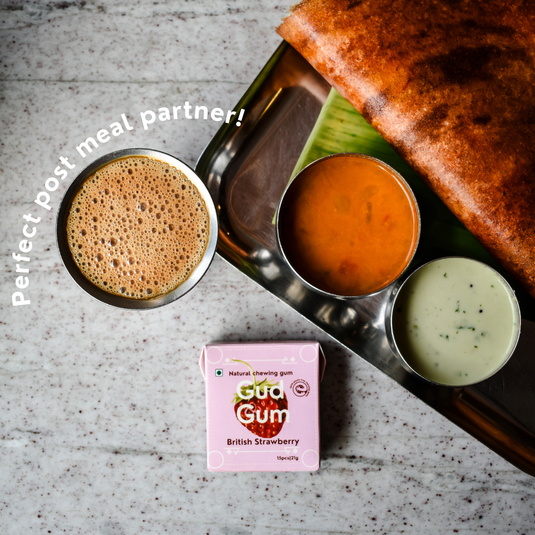 Strawberry Chewing Gum - Plastic-Free, Sugar-Free, Natural, Biodegradable, Vegan. 15 Pieces per Pack, 21g, 4 Packs