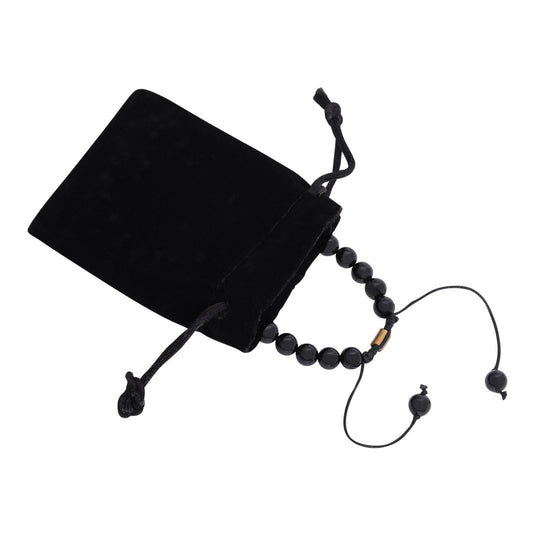 Real Black Tourmaline Certified Gemstone Bracelet