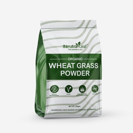 NeutraLeaf Organic Wheat Grass Powder | Healthy Metabolism | Energy | Detox | Immunity Booster | Skin Health