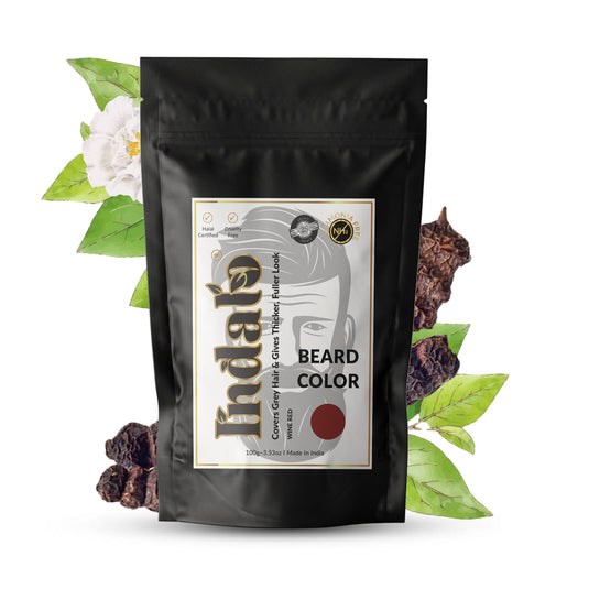 wine red beard color for men