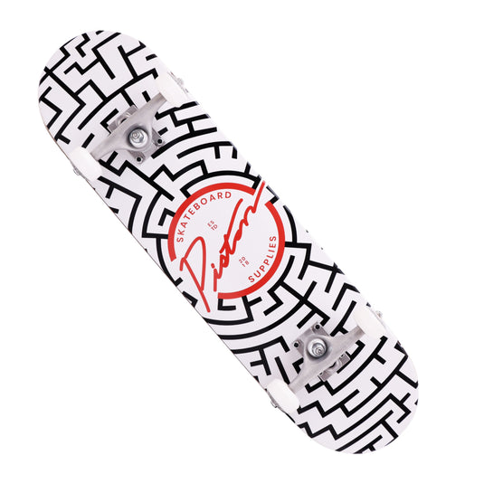 PISTON COMPLETE SKATEBOARDS 7.25"- MAZE (BEST SIZE FOR KIDS UNDER 10)