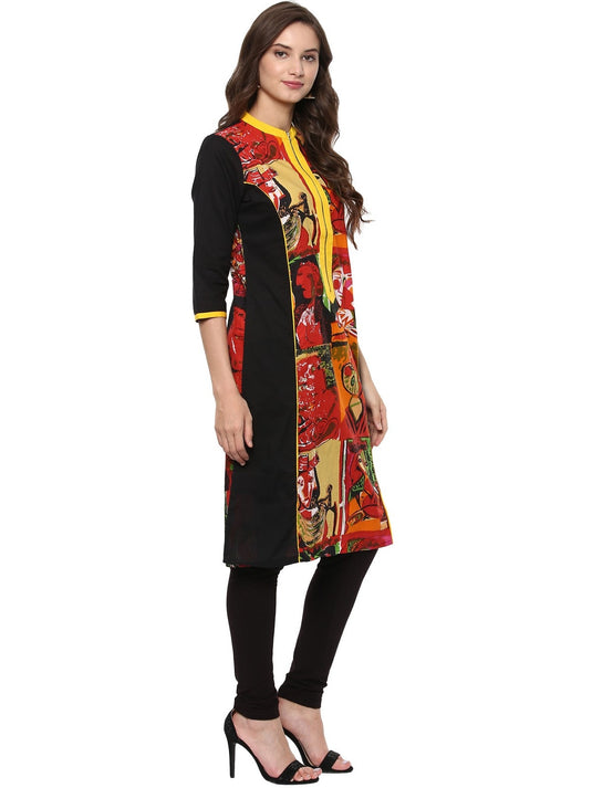 Casual 3/4 Sleeve Printed Kurti