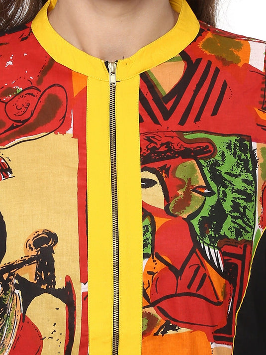 Casual 3/4 Sleeve Printed Kurti