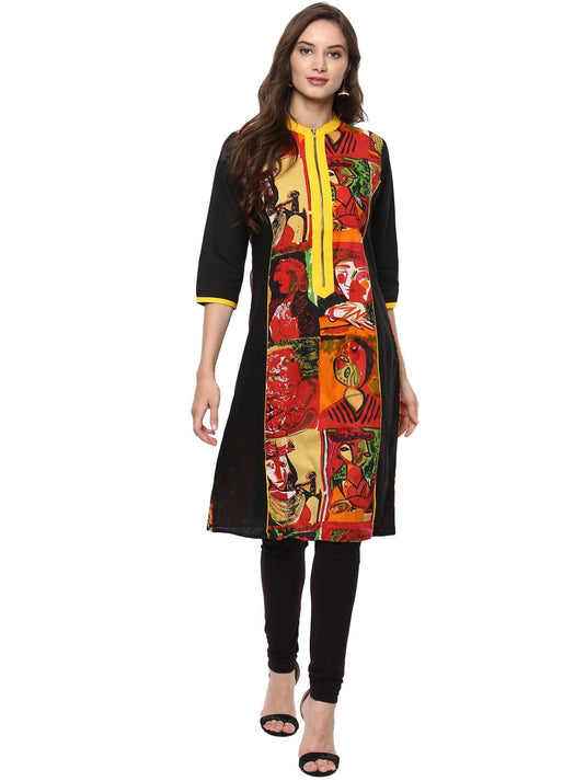 Casual 3/4 Sleeve Printed Kurti