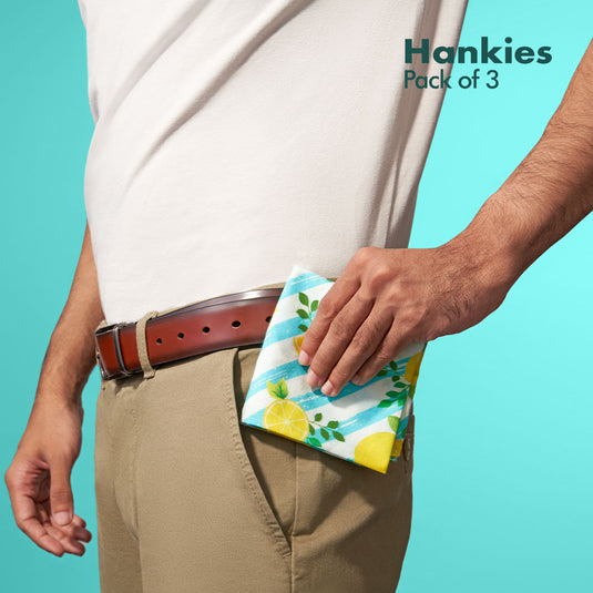 SOML! Summer Of My Life! Unisex Hankies, 100% Organic Cotton, Pack of 3