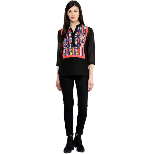 Multi Print Yoke Top