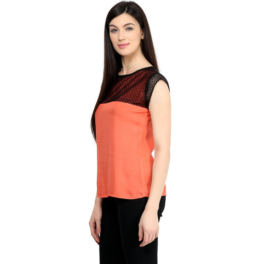 Pannkh Women's Dot Net Top