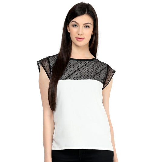 Pannkh Women's Dot Net Top