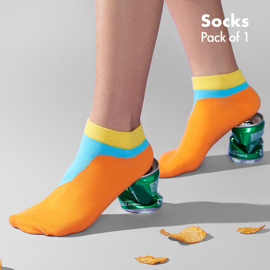 Color Me Blue! Unisex Socks, 100% Organic Cotton, Ankle Length, Pack of 1