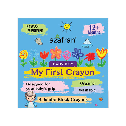 My First Crayon - Baby Boy - 4 Jumbo Washable Block Crayons Colours for kids 12m+
