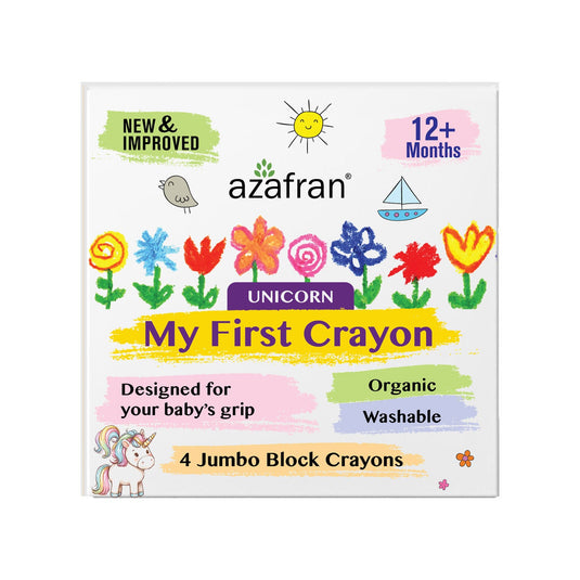 My First Crayon - Unicorn - 4 Jumbo Washable Block Crayons Colours for kids 12m+