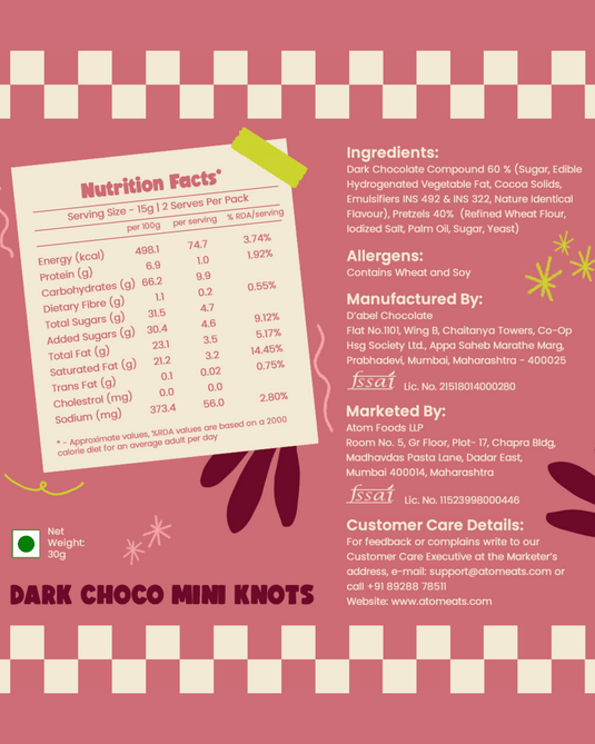 Atom Eats | Variety Pack - Choco Pretzels, Pack of 3, White Chocolate Dipped Pretzels, Milk Chocolate Dipped Pretzels, & Dark Chocolate Dipped Pretzels, 30g each