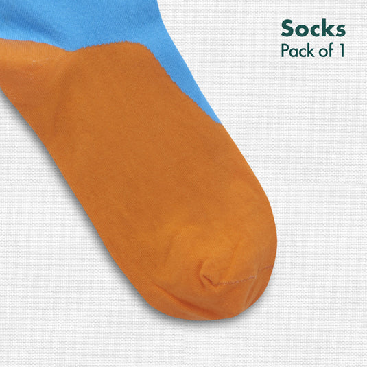 Color Me Blue! Unisex Socks, 100% Organic Cotton, Ankle Length, Pack of 1