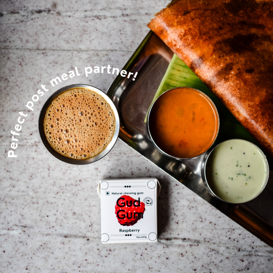 Raspberry Chewing Gum - Plastic-Free, Sugar-Free, Natural, Biodegradable, Vegan. 15 Pieces per Pack, 21g, 4 Packs