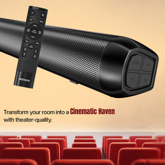 GIZBAR 180W 2.1 Wired Soundbar with Extra Deep Bass Subwoofer