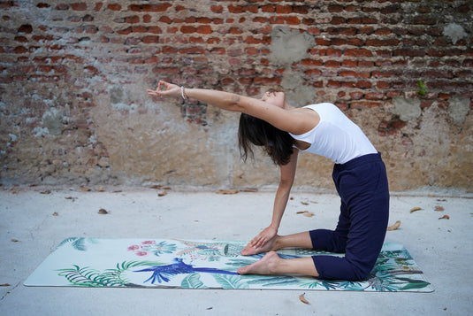 back bend heart opener in mysore on kosha yoga co mat