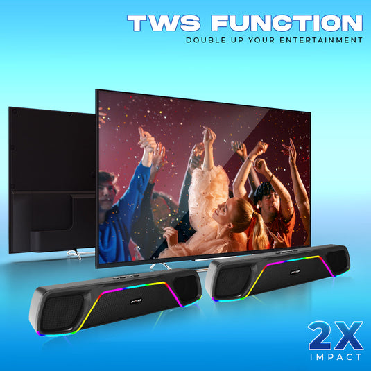 iNFiRe FireBar 24 | 24 W Bluetooth RGB Soundbar | Upto 8 Hours Playtime, 24 W Bluetooth Soundbar (Black, 2.0 Channel)