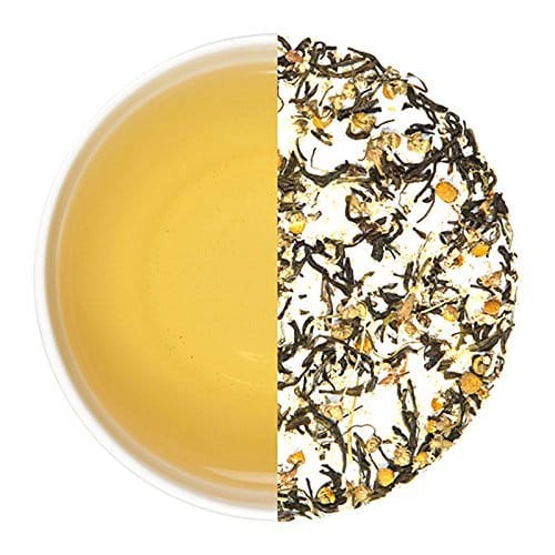 Teafloor Chamomile Green Tea | Loose Leaf Green Tea | Low Caffeine | Hydrating Properties | Helps in Weight Reduction | Green Tea Blend | 100 Grams (3.5 oz) 40 Cups