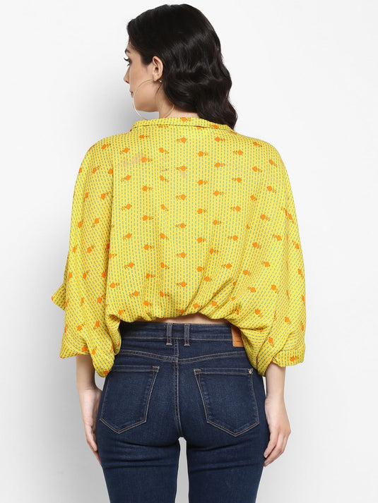 Pannkh Women's Printed Kimono Sleeves Loose Top