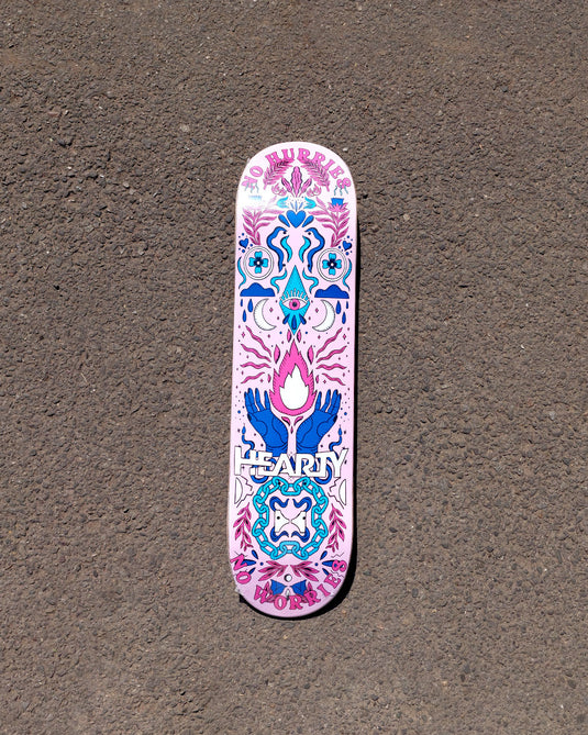 Hearty Skateboard Deck No worries Soft Pink- 8.0" & 8.125"