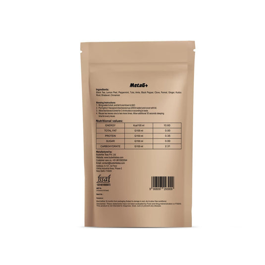 Teafloor Metabolism Tea |Superfine Assam Black Tea with Herbs |Natural Flavours of Amla , Triphala , Shatavari , Tulsi and Ginger | Improves Body Metabolism (50g , Pack of 1)