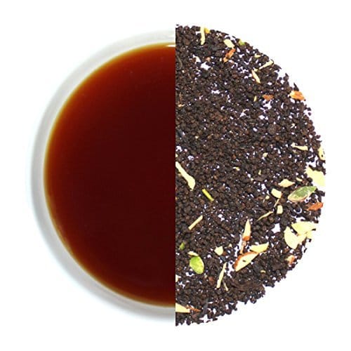 Teafloor Shahi Kesar Chai | Loose Leaf Black Tea | 100% Natural Organic Tea | Flavor Blend of Black Tea with Finest Strands of Shahi Kesar | Kesar Chai | Mood Enhancer | Stress Reliever | 100 grams (3.5 oz) 40 cups.