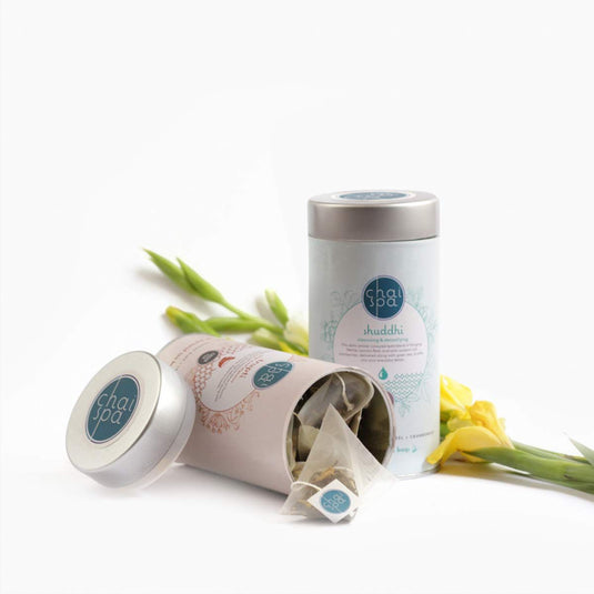 ChaiSpa Paradise Combo(Green Tea-Shuddhi+ Trupti) | Healthful Gifts And Hampers | 40 Green Tea Pyramid Bags