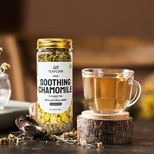 TEAFLOOR Dried Soothing Chamomile: Antioxidant-Rich Chamomile Tea for Increasing Immunity in a Profusion | No caffeine, net Weight: 35 grams | chamomile tea for the perfect night's sleep.|