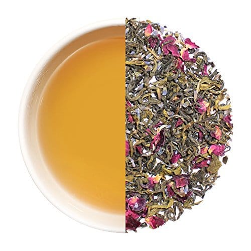 Teafloor Lavender Bloom Green Tea | Loose leaf Green Tea | Perfect Blend of �Green Tea� with �Organically Culinary Lavender | 100% Natural Organic Tea | Low Caffeine | Stress Reliever | Loaded with Anti-Oxidants | 100 grams (3.5 oz ) 40 cups
