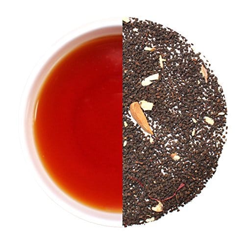 Teafloor Kashmiri Kahwa Chai | Loose Leaf Green Tea | Kahwa Chai | Kashmir Tea | Exotic Blend of Green Tea & Indian Spices | 100% Natural Organic Tea | Saffron Chai | Improves Skin Condition | Kashmir | 100 grams (3.5 oz) 40 cups.