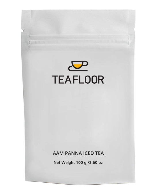 Teafloor Aam Panna Iced Tea | Natural Aroma Of Raw Mango | Maintains Haemoglobin Level In Blood | No Artificial Flavour | Tea Weight : 100gm / 3.5 oz