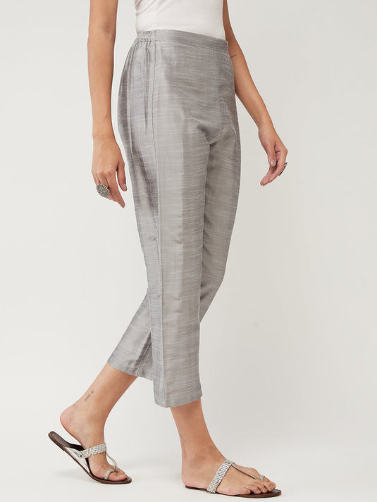 Solid Festive Straight Pant