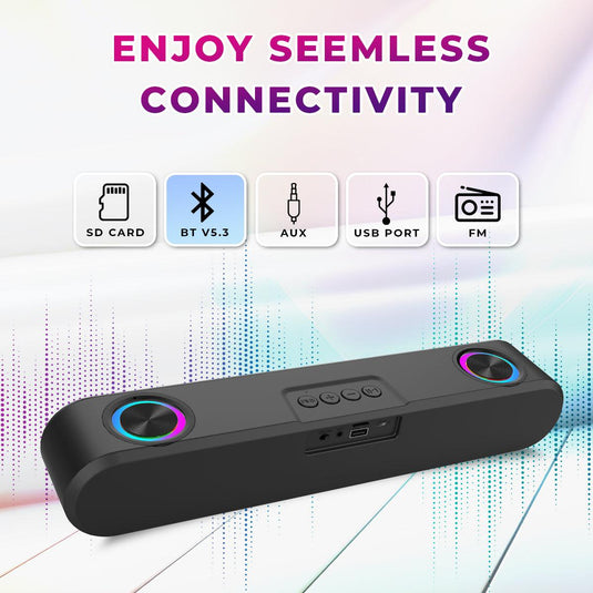 iNFiRe FireBar 20 upto 8 Hours PlayTime, 360* Surrounding Sound With RGB Lights 20 W Bluetooth Soundbar - iNFiRe