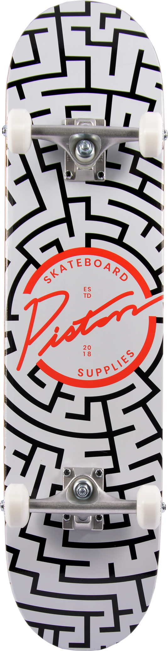 PISTON COMPLETE SKATEBOARDS 7.25"- MAZE (BEST SIZE FOR KIDS UNDER 10)