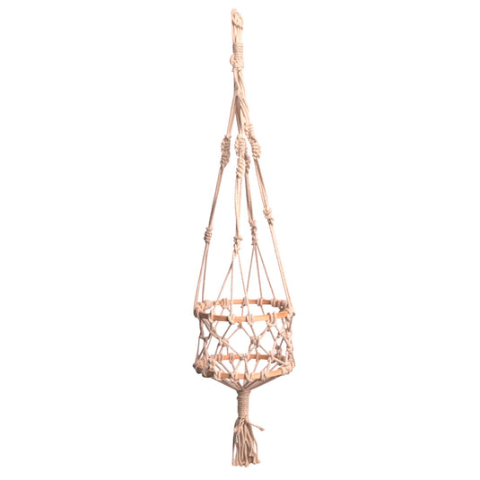 Upcycled Handmade Planter In Cotton Macramé