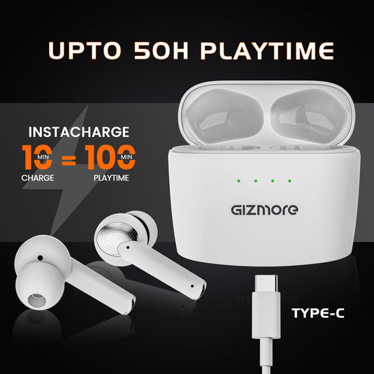 GIZMORE ELITE 852 ANC with 36dB Type-C Fast Charging TWS