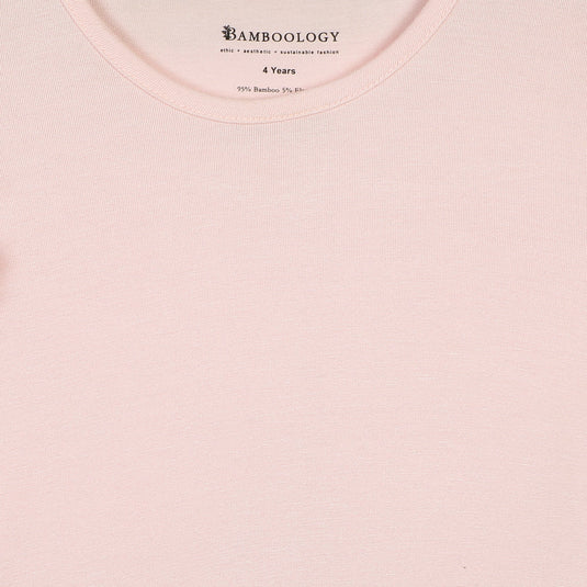 Bamboo Fabric Girl's Ruffled Shoulder Top | Anti-bacterial, Anti-viral Collection