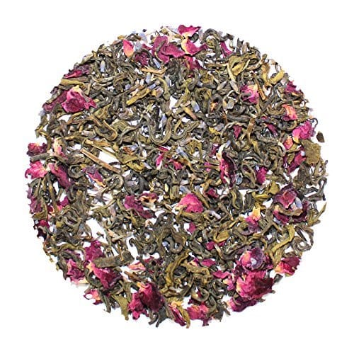 Teafloor Lavender Bloom Green Tea | Loose leaf Green Tea | Perfect Blend of �Green Tea� with �Organically Culinary Lavender | 100% Natural Organic Tea | Low Caffeine | Stress Reliever | Loaded with Anti-Oxidants | 100 grams (3.5 oz ) 40 cups