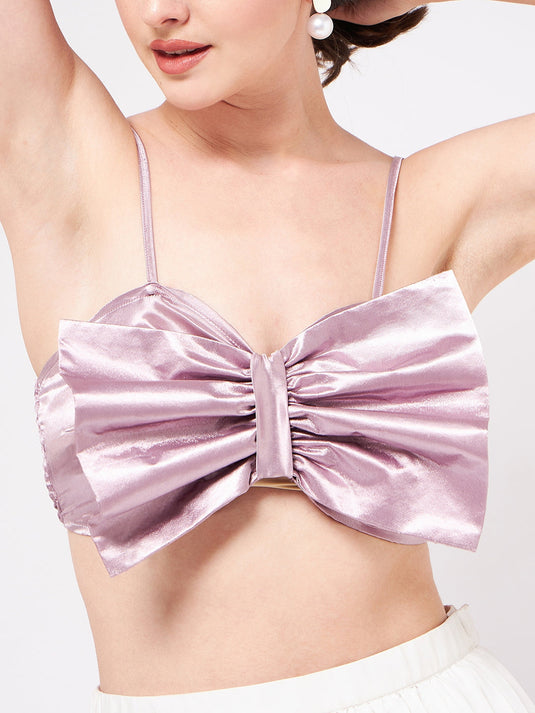 Solid Bow Bralette Top