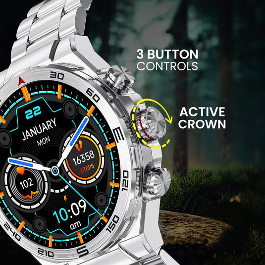 GIZMORE IKON Luxe 3.93cm (1.55) Super HD Display BT Calling Smartwatch