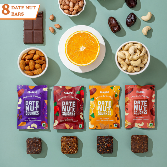 Date Nut Squares - Try Them All Pack : 8 Bars